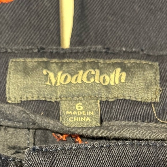 Modcloth Womens Navy Blue Stretch Umbrella Pants - Picture 8 of 8